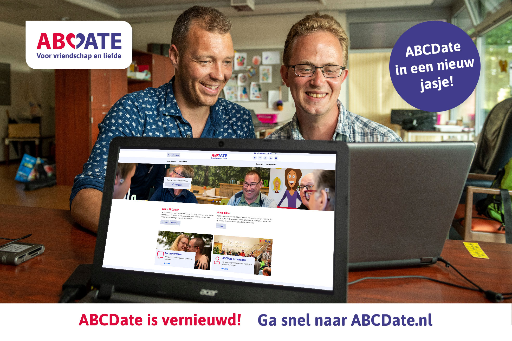 Veilig, eenvoudig en gelijkwaardig contact maken doe je met ABCDate.