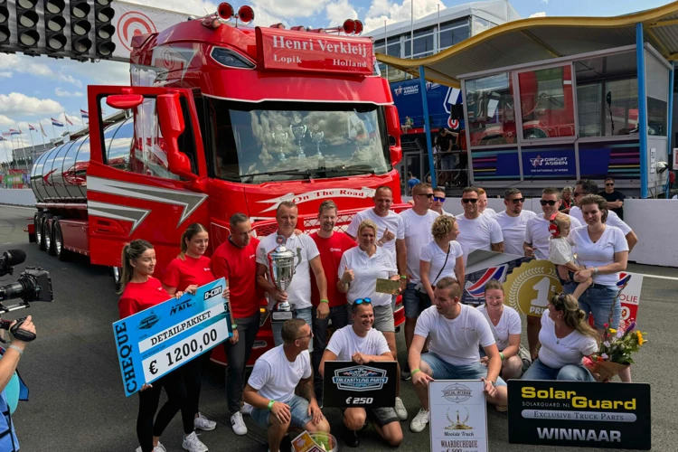 De knalrode DAF XG+ 530 van Henri Verkleij Transport is uitgeroepen tot de mooiste truck van Nederland.