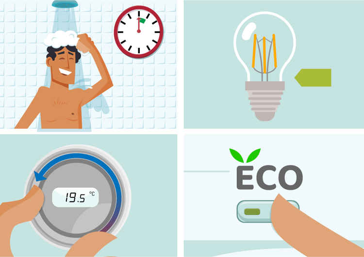 Snel besparen op je verwarming, doe je door de thermostaat een graad lager te zetten.