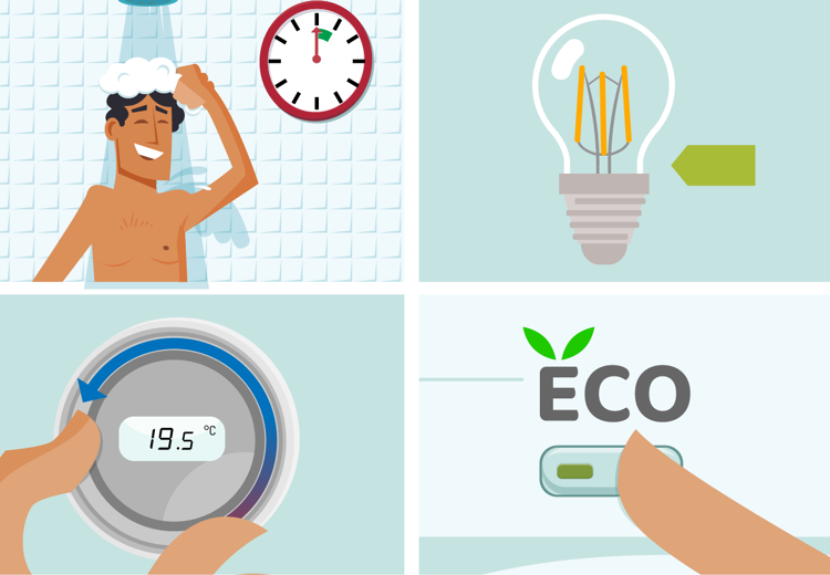 Snel besparen op je verwarming, doe je door de thermostaat een graad lager te zetten.