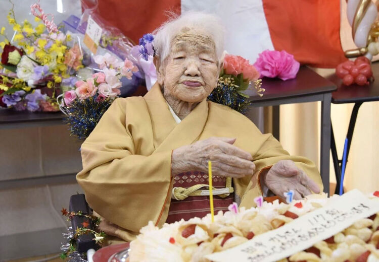 Kane Tanaka toen ze 117 werd