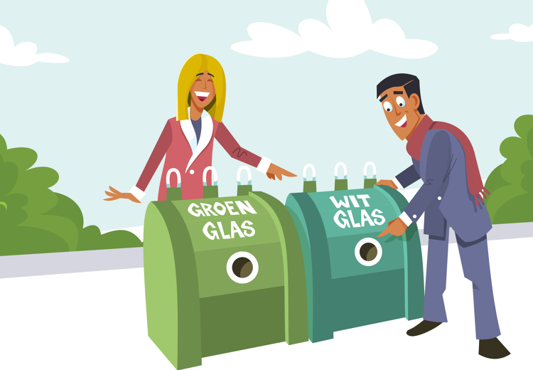 Door gescheiden inzamelen kunnen grondstoffen uit afval gebruikt worden voor nieuwe spullen.