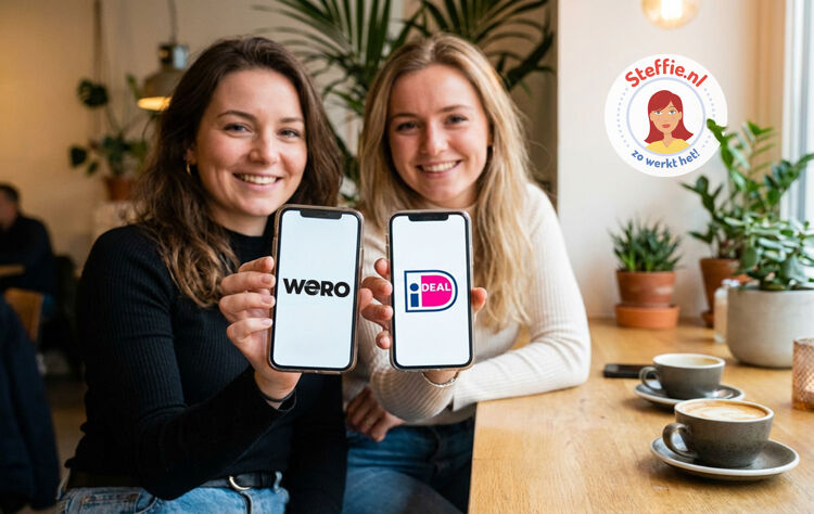 Op je mobiel blijft betalen hetzelfde want je kiest nog steeds je eigen bank. Alleen de naam iDEAL verandert in Wero.