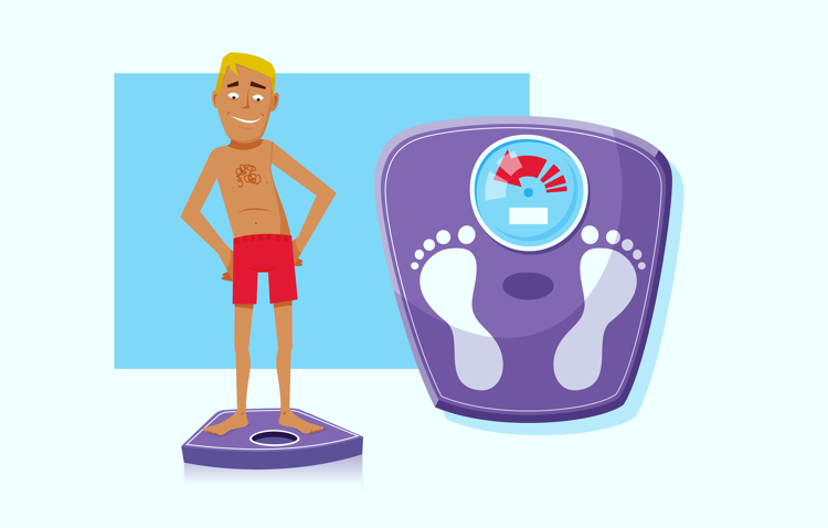 Weeg jezelf vooral niet te vaak. Het is echt niet nodig om elke dag op je weegschaal te gaan staan.