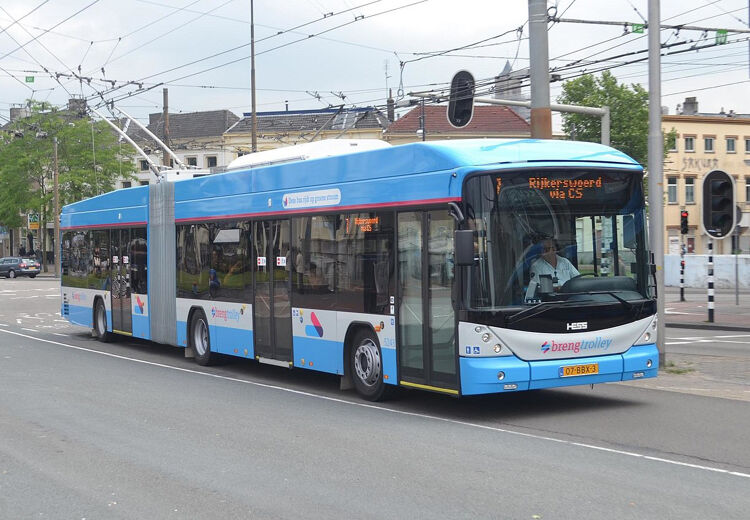 De Arnhemse trolleybus is het enige nog bestaande trolleybusnetwerk in de Benelux.