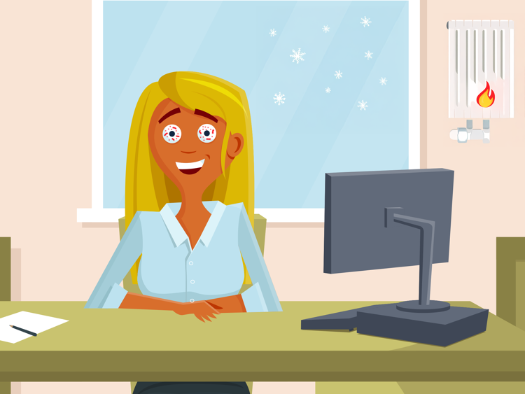 Als je op een scherm kijkt knipper je soms minder dan tien keer per minuut terwijl dat normaal veel vaker is.