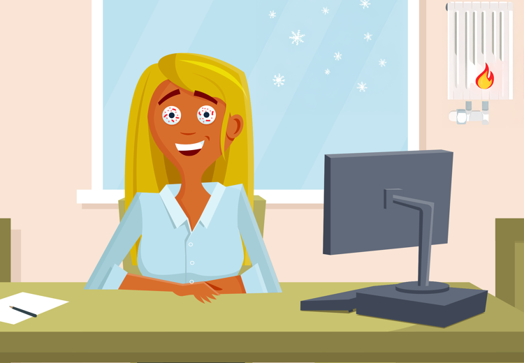 Als je op een scherm kijkt knipper je soms minder dan tien keer per minuut terwijl dat normaal veel vaker is.