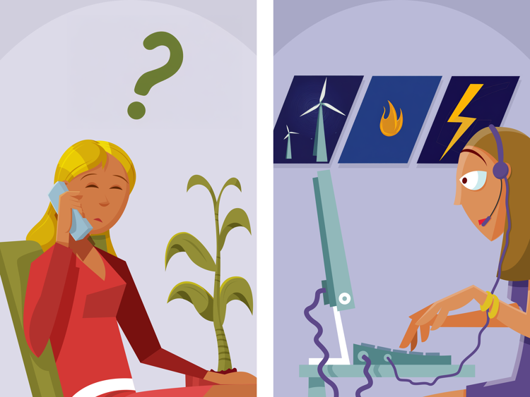 Een verkoper belt over een nieuw energiecontract. Maar let goed op wat je zegt en tekent.