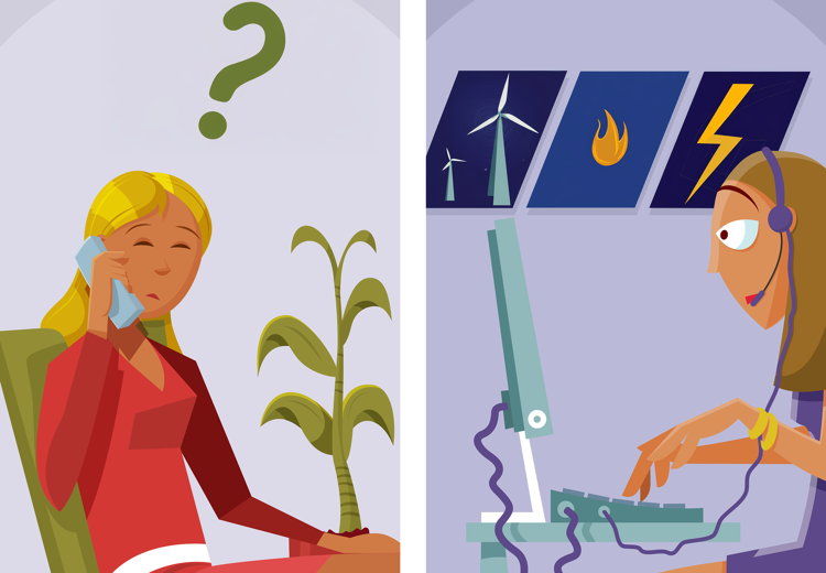 Een verkoper belt over een nieuw energiecontract. Maar let goed op wat je zegt en tekent.