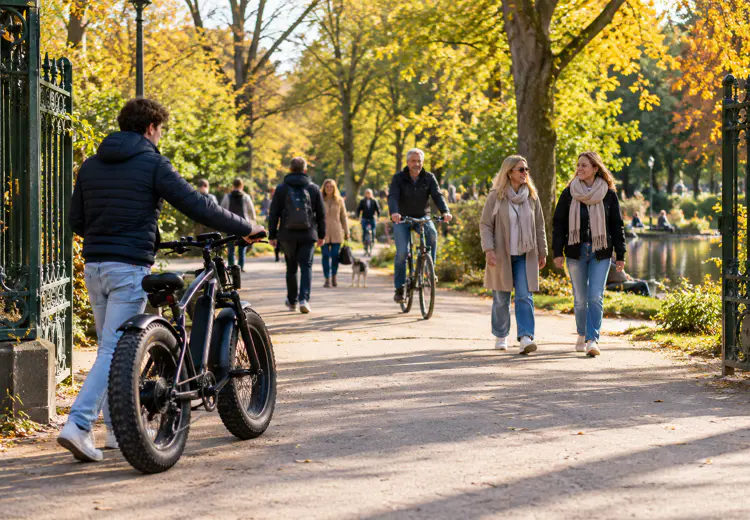 Een fatbike heeft extra brede banden en lijkt daardoor een beetje op een kleine motor.