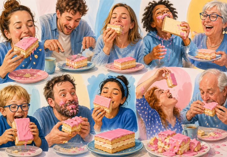 Veel mensen happen een tompouce snel en knoeien daardoor juist meer.