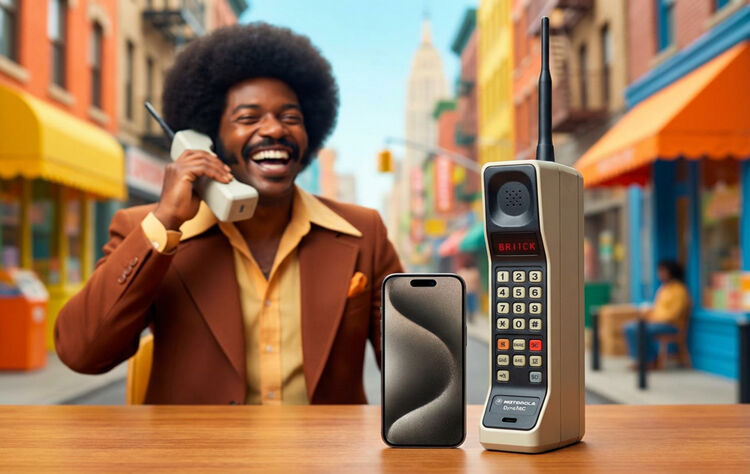 De eerste mobiele telefoon kon maar ongeveer 30 minuten bellen voordat de batterij leeg was.