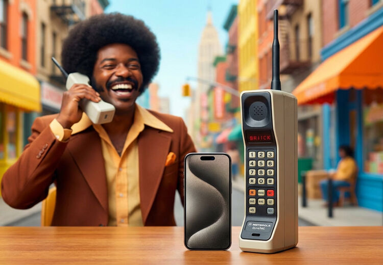 De eerste mobiele telefoon kon maar ongeveer 30 minuten bellen voordat de batterij leeg was.