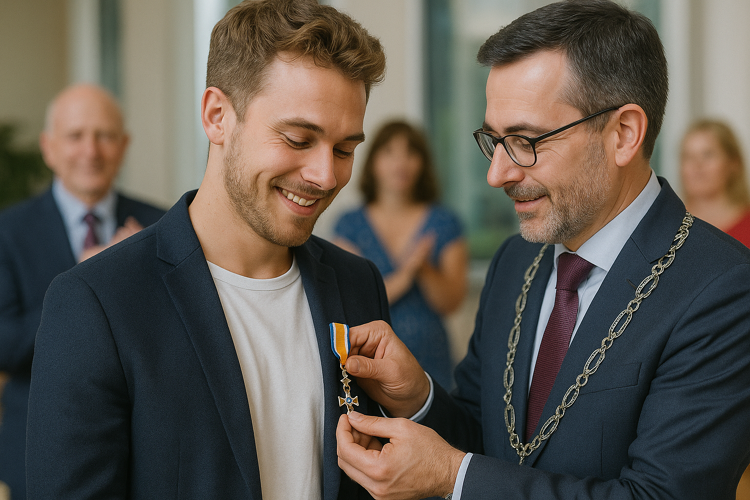 Als je deze Koninklijke onderscheiding krijgt, dan is het van jou en mag je het houden.