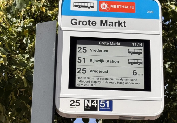 Nieuwe dynamische halteborden in de regio Haaglanden.