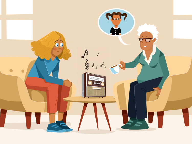 Mensen die bijna niet meer praten, kunnen soms toch nog een heel liedje meezingen.