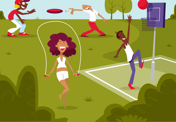 In de zomer wordt er altijd veel buiten georganiseerd. Er zijn bijvoorbeeld sportdagen, jaarmarkten en festivals.