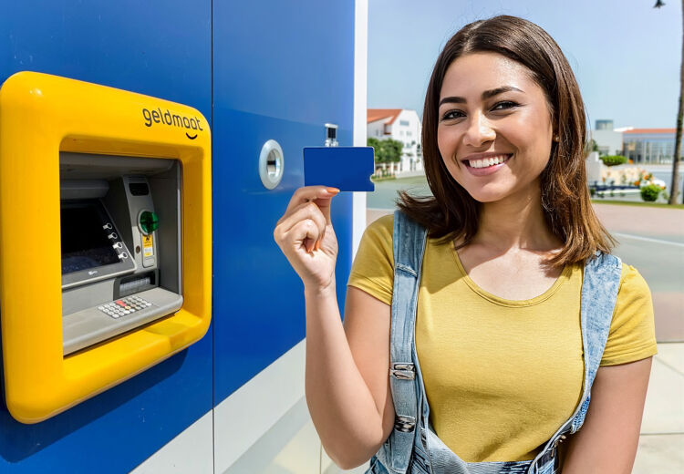 Je kunt met je nieuwe betaalpas gewoon geld opnemen bij een Geldmaat.