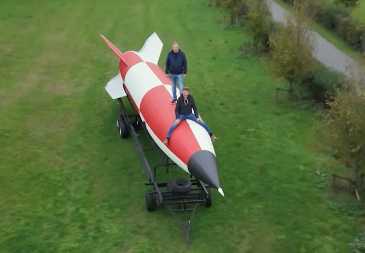 Dit type raket werd op hetzelfde landje in 1945 afgevuurd. Maar liefst 90 keer.