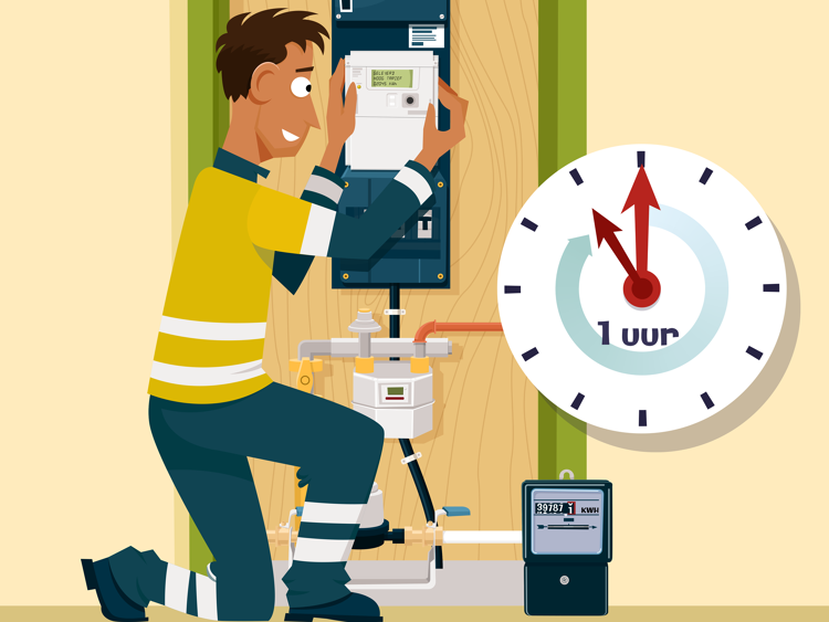 Een slimme meter kan precies laten zien wanneer je het meeste stroom gebruikt, zelfs per kwartier.