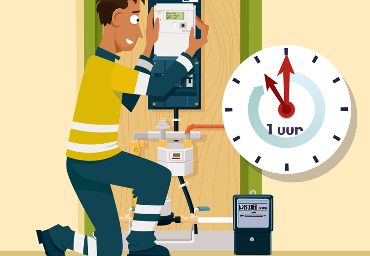 Een slimme meter kan precies laten zien wanneer je het meeste stroom gebruikt, zelfs per kwartier.