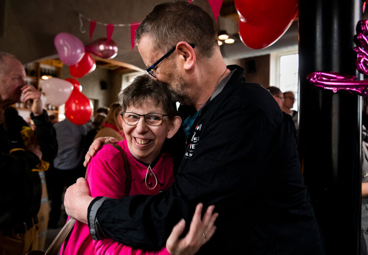 Op het Valentijnsfeest van ABCDate en ABCMaatje kwamen meer dan 150 mensen met een verstandelijke beperking