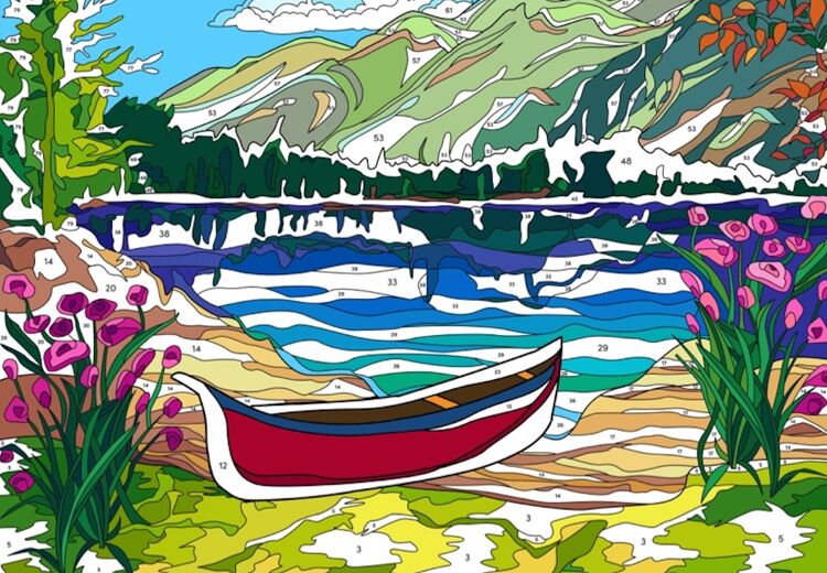 Een leuke gratis app is Happy Color. In die app staan kleurplaten met cijfers. De cijfers horen bij een kleur.