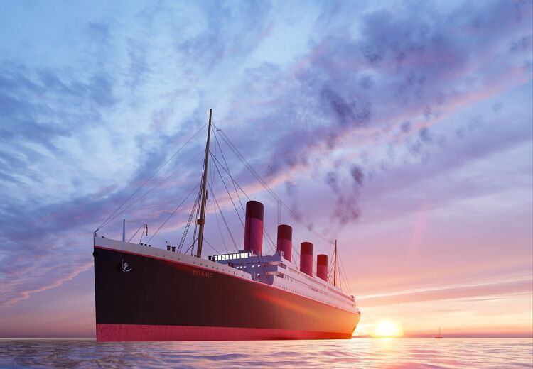 Het schip de Titanic was met 2200 mensen op weg naar Amerika toen het zonk.