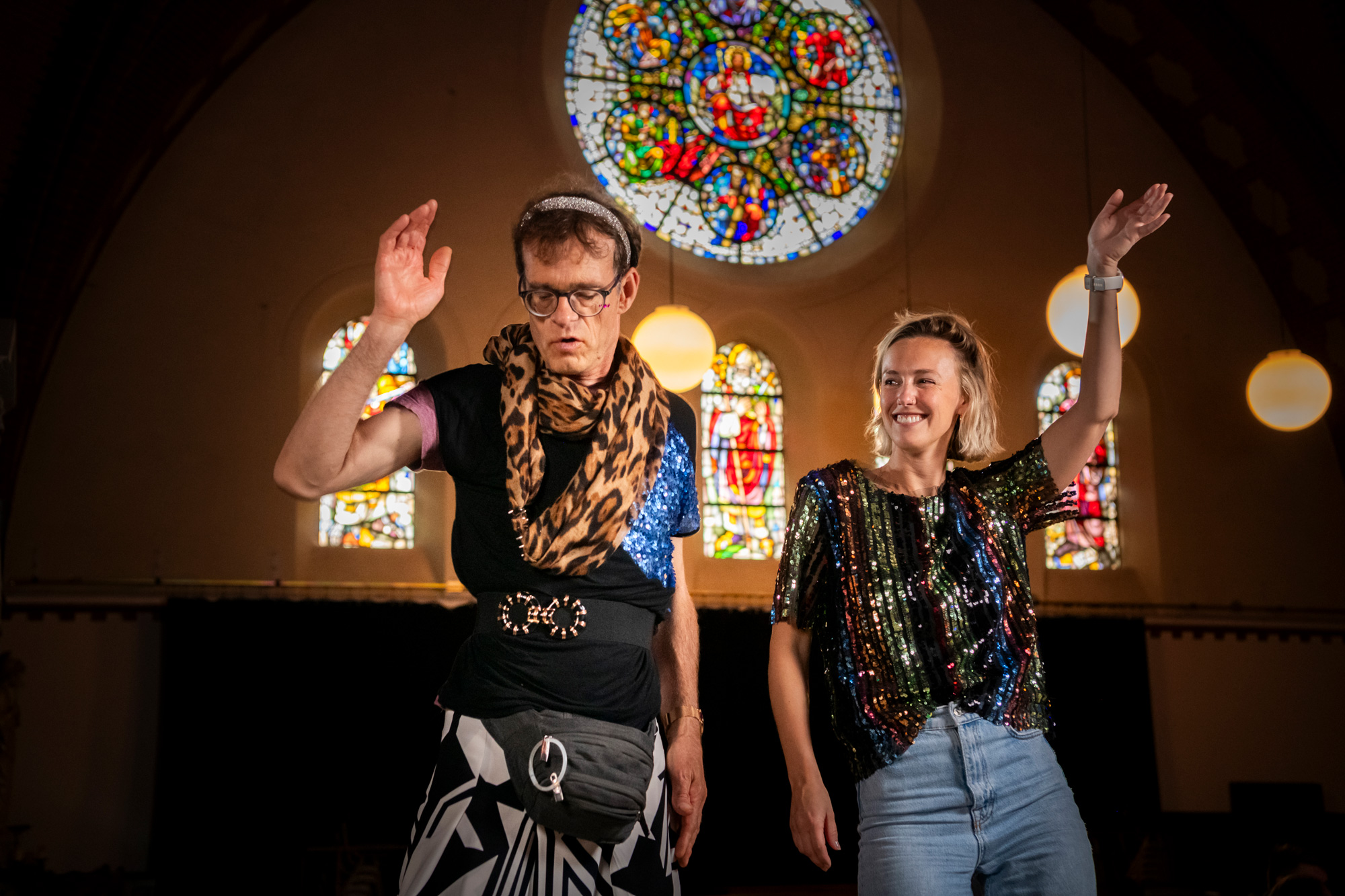 Frits en Robin samen op de dansvloer