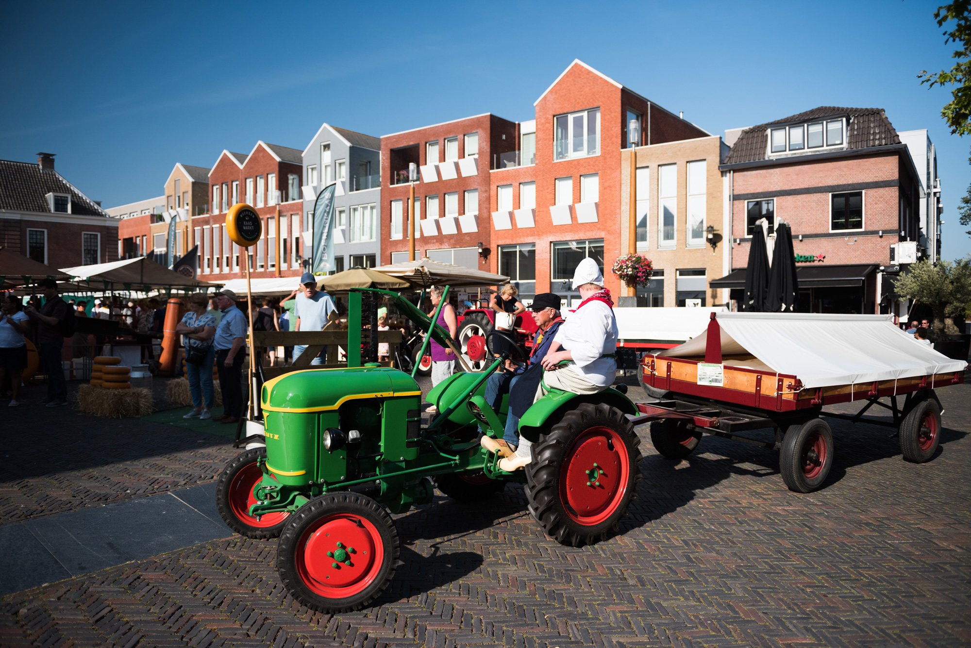 De traditionele kaasmarkt in Woerden