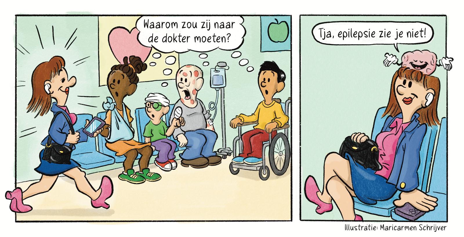 Een striptekening over epilepsie