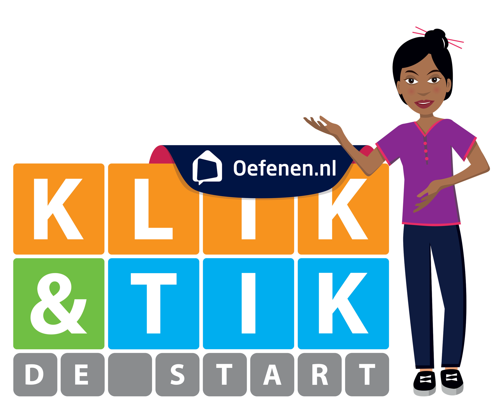 Klik en tik de start met Jomi op Oefenen.nl