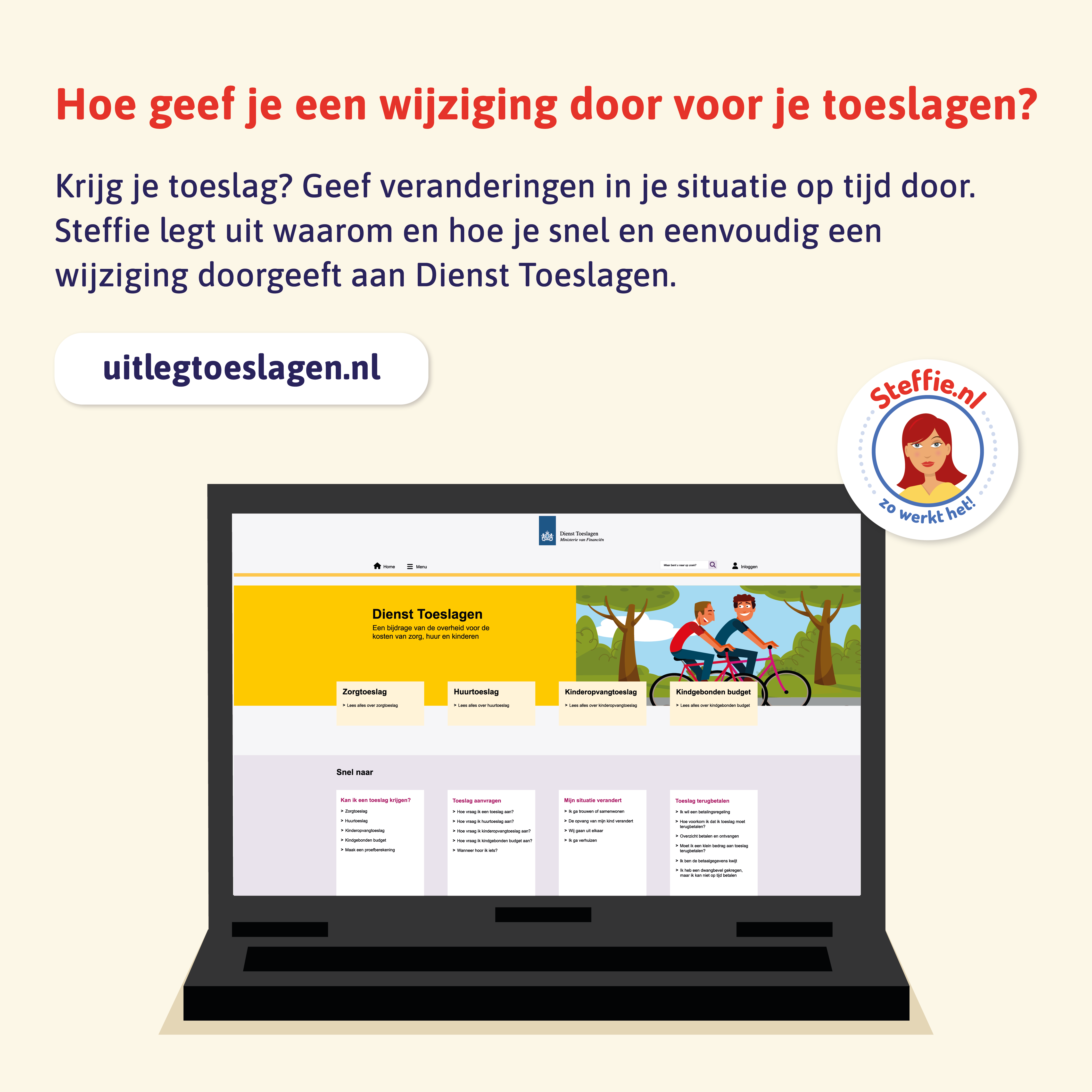 Toeslagen wijzigen.