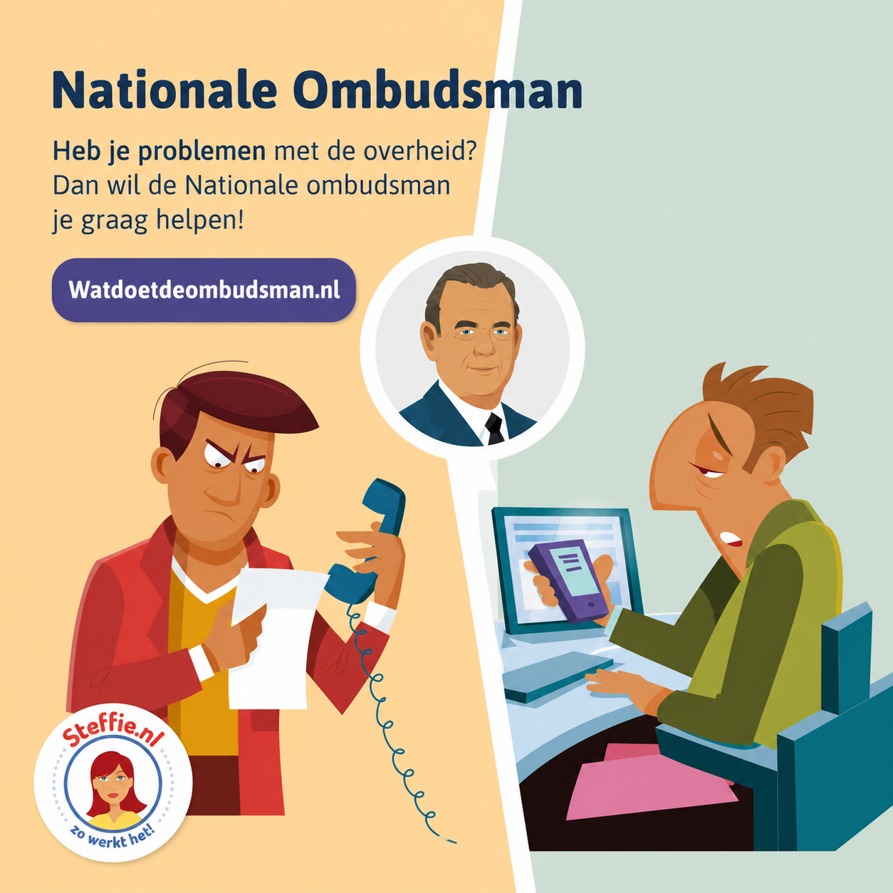 Heb je een probleem met de overheid? En kom je er samen niet uit? De Nationale ombudsman kan je helpen.