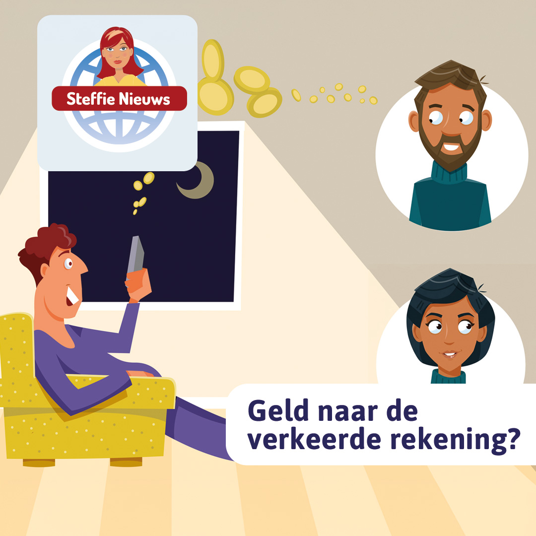 Geld overmaken.