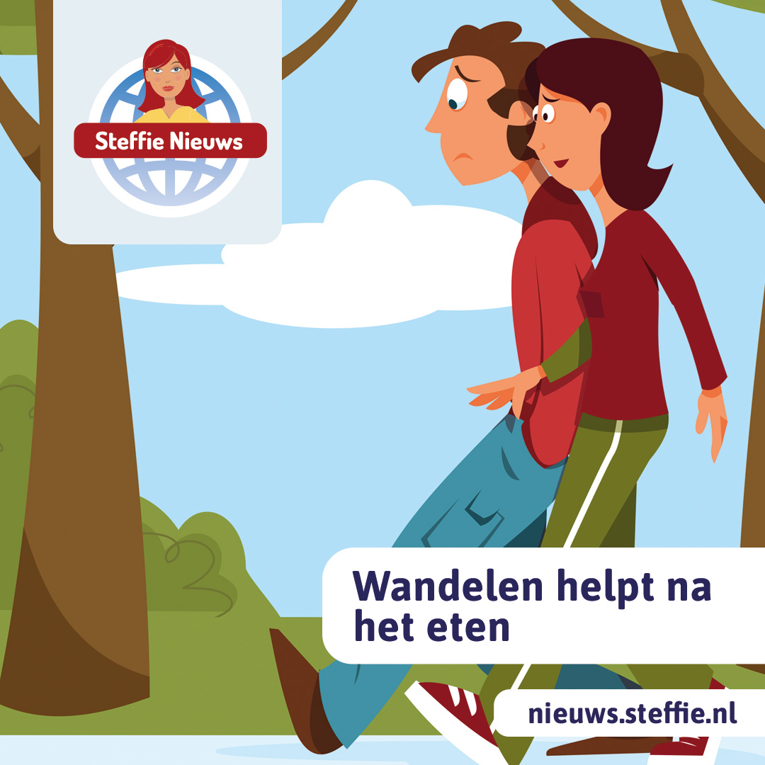 Wandelen na het eten.