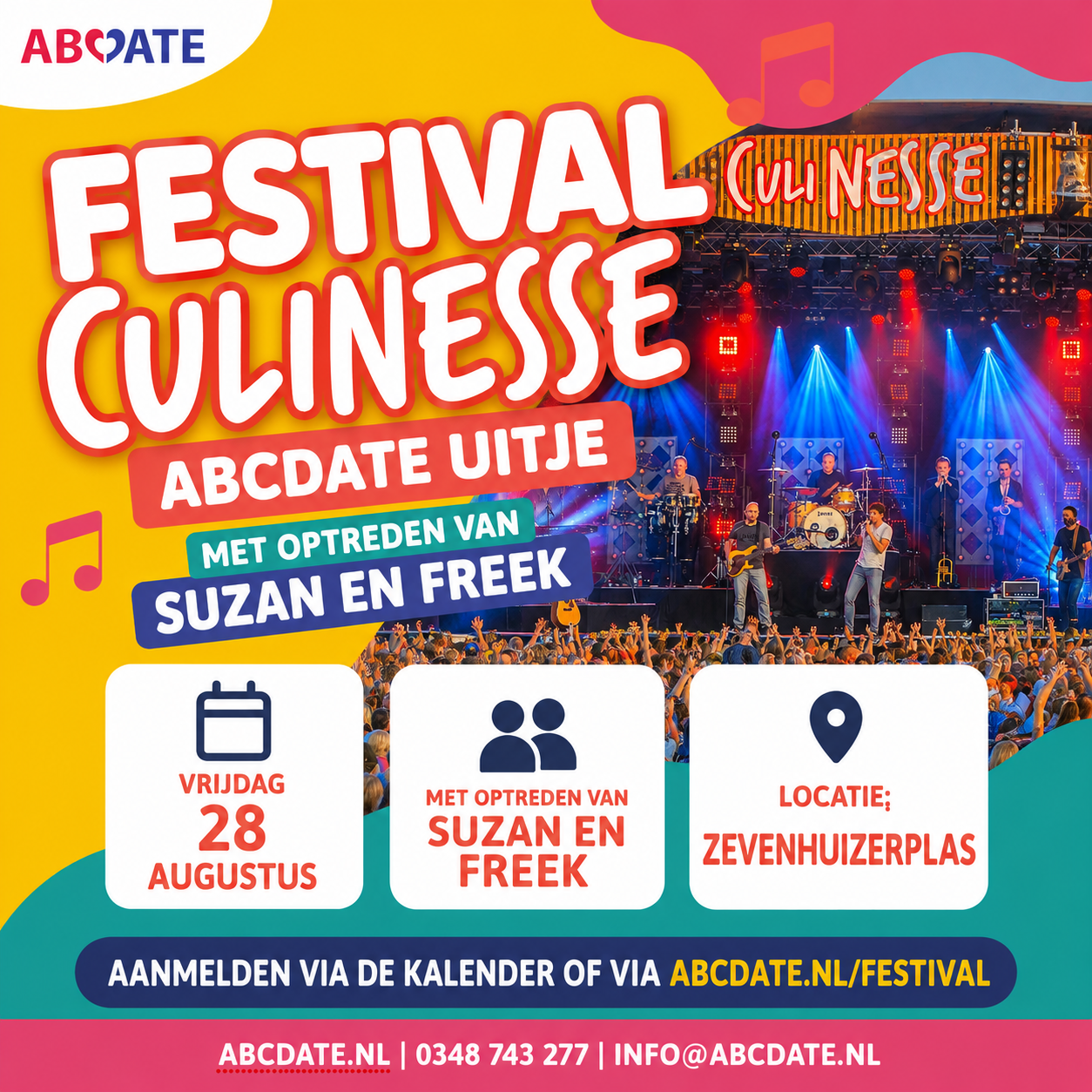 Met ABCDate naar een festival!