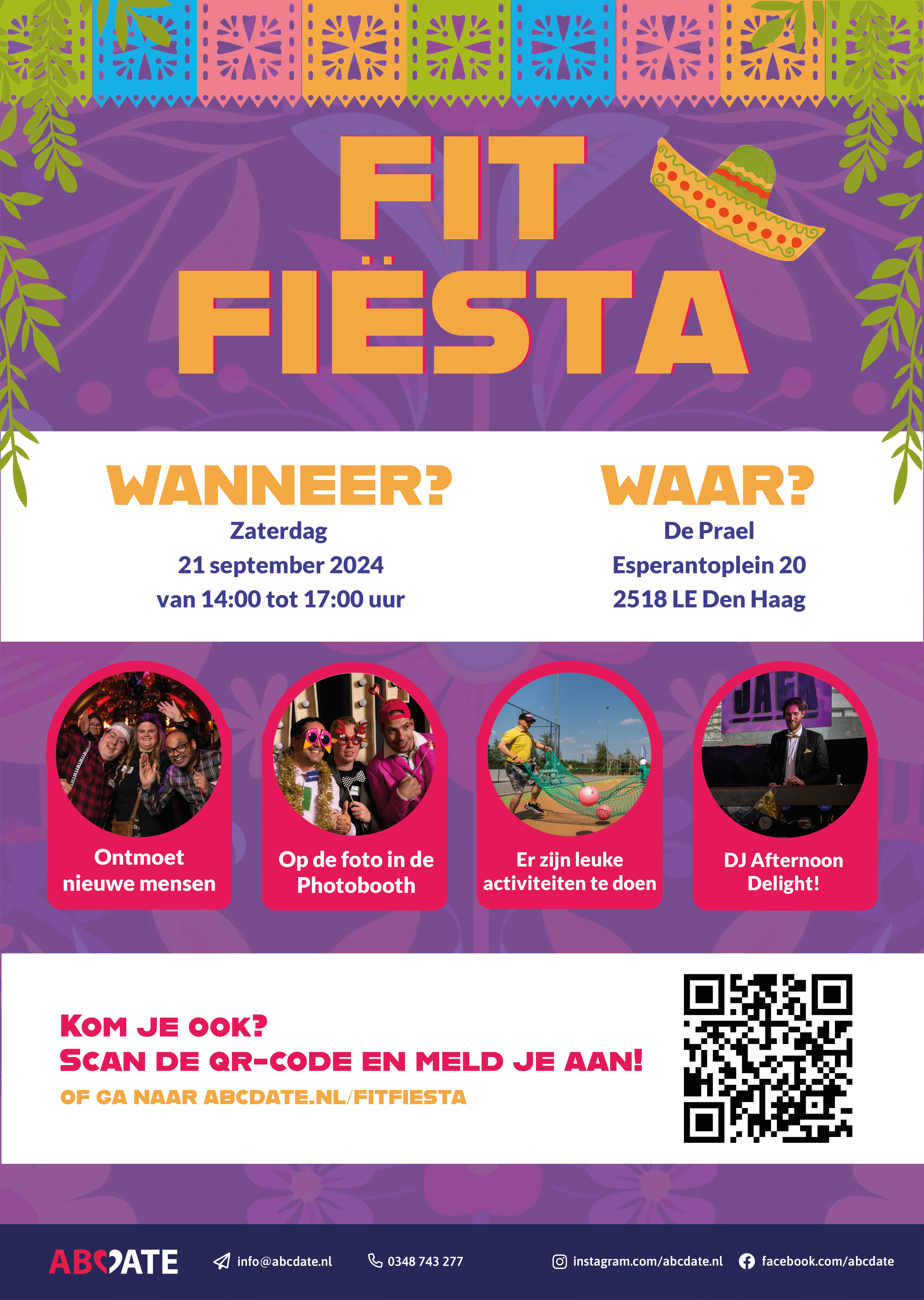 Poster ABCDate Fit Fiesta Feest